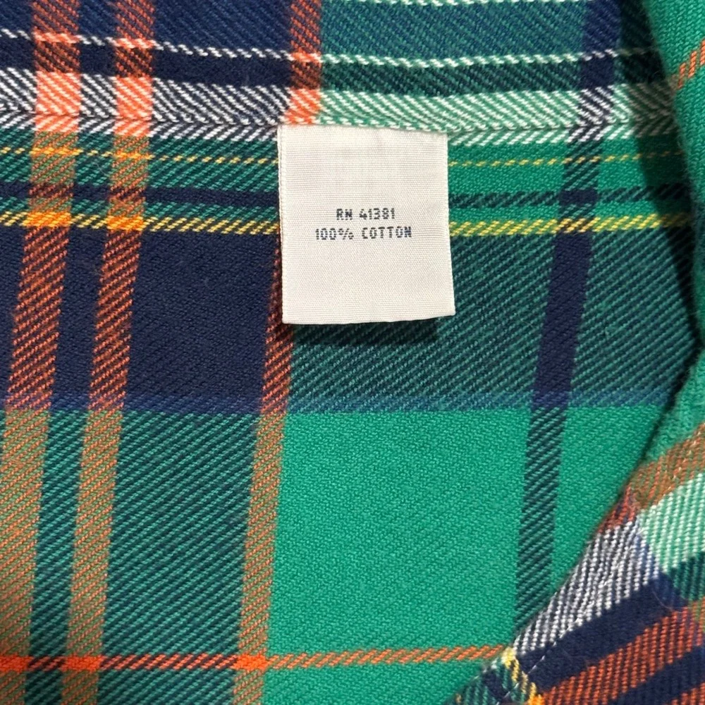 Polo Ralph Lauren Mens Flannel Shirt Green Plaid Elbow Patches Cotton Medium - Picture 5 of 7